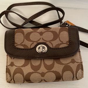 Coach wallet with crossbody strap